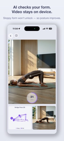 AI checks your form. Video stays on device.
